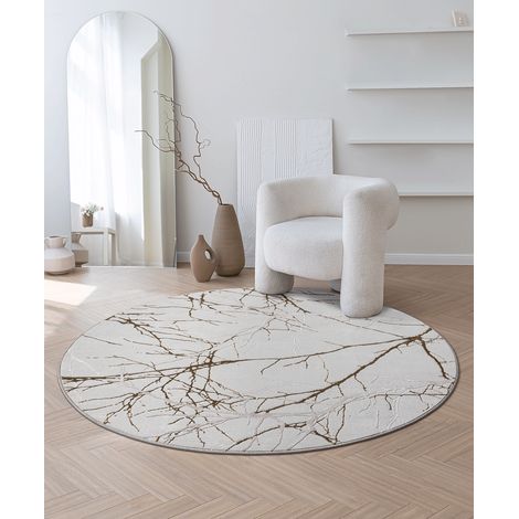 the carpet Mila moderner Teppich Wohnzimmer, elegant glänzender Kurzflor, Grau, 200 x 200 cm (1/4)