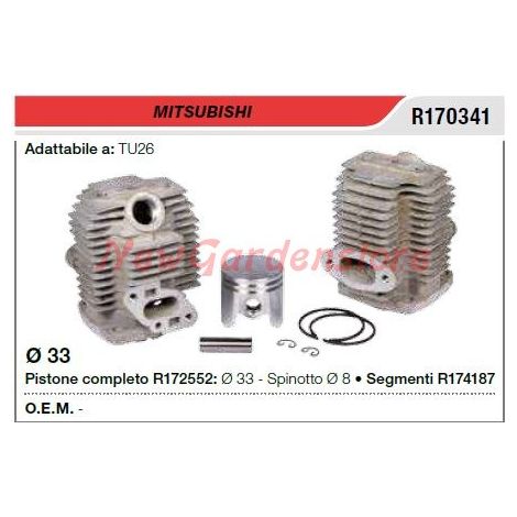 Cilindro pistone segmenti MITSUBISHI tagliasiepe TU26 R170341