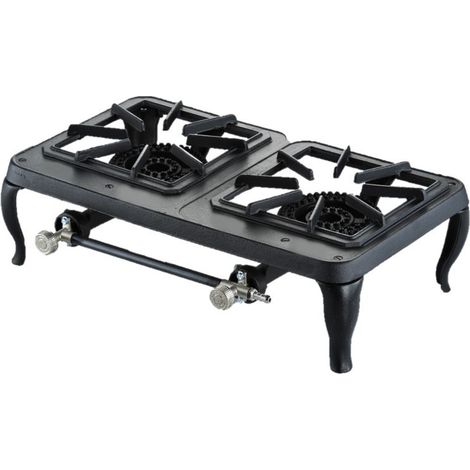 Fornellone 2 fuochi in Ghisa Utilizzo con gas GPL