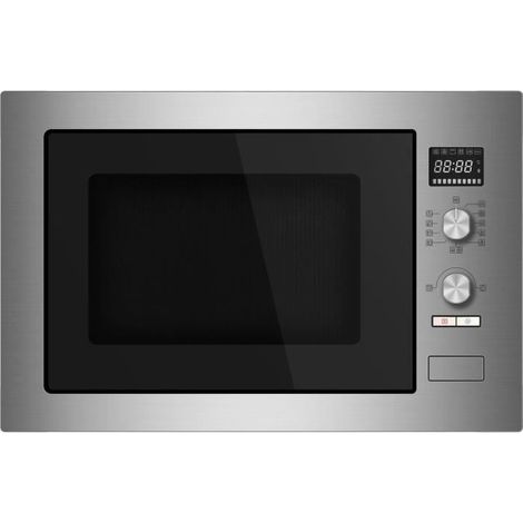 Continental Edison – Micro-ondes combiné encastrable 34L – 1000W – Affichage digital – Plateau tournant 31,5cm – 10 programmes automatiques – Inox (1/10)