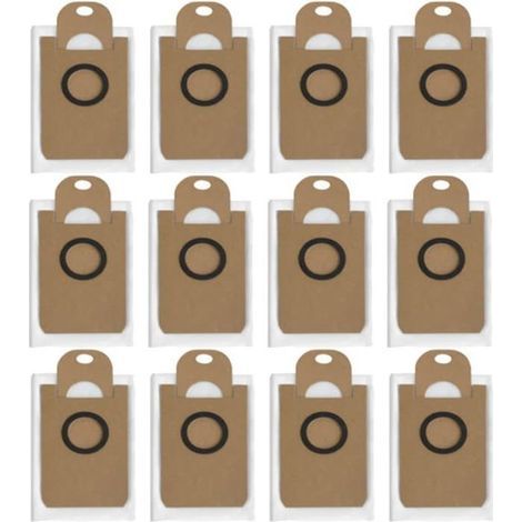 Packung mit 12 Ersatzstaubbeuteln für Proscenic M7 Pro M7 MAX M8 Uoni V980MAX HONITURE Q6 Kyvol Cybovac S31 für Ultenic T10