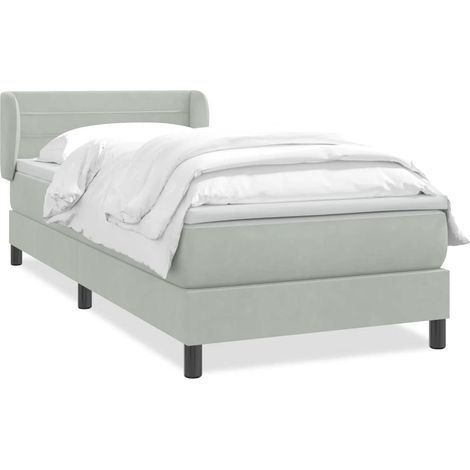 Maison Exclusive - Boxspringbett mit Matratze Hellgrau 80x220 cm
