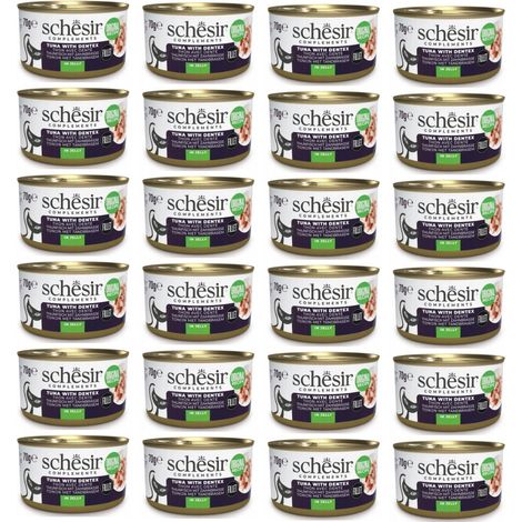 SCHESIR Oceanic Adult Thunfisch mit Dentist - Katzenfutter nass - 24x70g