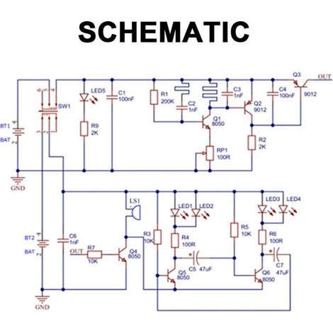 Kit de bricolage pour détecteur de métaux électronique, ensemble de pièces détachées pour localisateur simple, pratique de la soudure et de la fabrication de circuits imprimés (1/5)