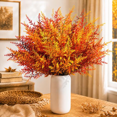 10 Bouquet Decoration Automne Fleur Artificielles Deco Interieur Exterieur, Décoration Automne Déco pour Maison, Table, Vase, Balcon et Terrasse (1/4)