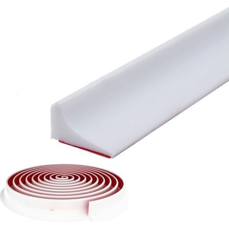 Shower Threshold Water Dam,Self Adhesive Silicone Waterproof Barrier Bathroom and Kitchen Shower Water Stopper Guard for Dry And Wet (1/4)