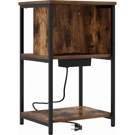 Maison Exclusive - Armadio da Notte Rovere fumé 38 x 31 x 61 cm Legno multistrato (1/5)