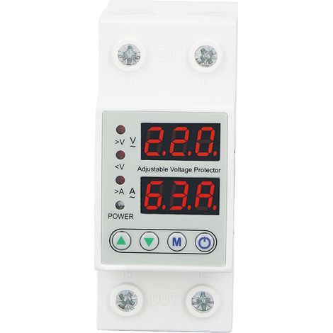 Sous Protection contre les Surtensions, Moins d'interférences AC220V Haute efficacité Taille Compacte 2P Protection contre les Surtensions Réinitialisation Automatique pour les (1/5)