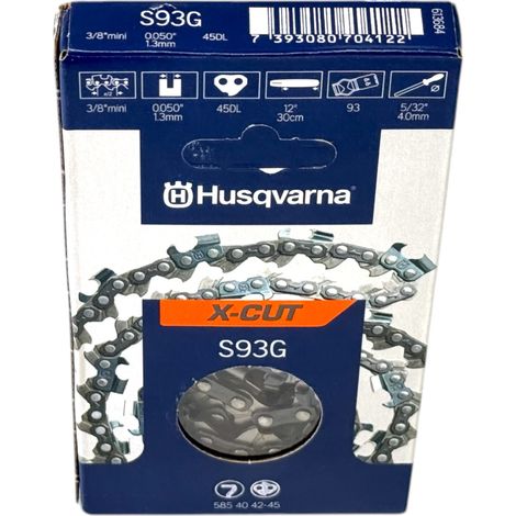 Chaîne Husqvarna X-CUT S93G 40 cm 3/8" 1,3 mm ( 585404256 ) pour tronçonneuse à chaîne