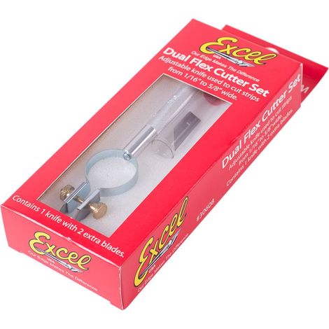 Cutter double coupe – Manche aluminium 125 mm – Lames en acier pour découpe précise – Réglage largeur de coupe 1 à 16 mm – Excel