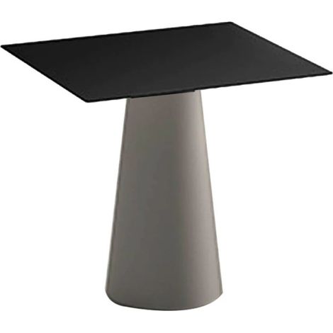 Mesa de comedor cuadrada diseño moderno jardín terraza Fura T1-DQ - Beige (1/4)