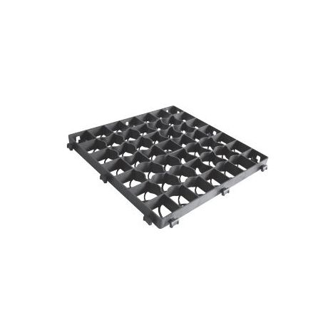 Stabilisierungsfliese Kies 50cm x 50cm Dark-Rock Reavy Länge : Länge 1 pièce Breite ∅500 mm