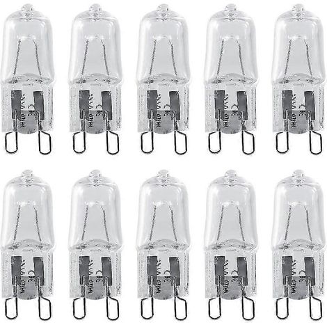10 Stück G9-Halogenlampen mit zwei Stiften, G9-Sockel, 120 V, 40 W, warmweißes Licht, Ersatz für Heimbeleuchtung (1/5)