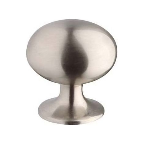 Bouton arling - Hauteur : 31 mm - Décor : Nickelé poli - Diamètre : 29,5 mm - Matériau : Zamac - SIRO (1/2)