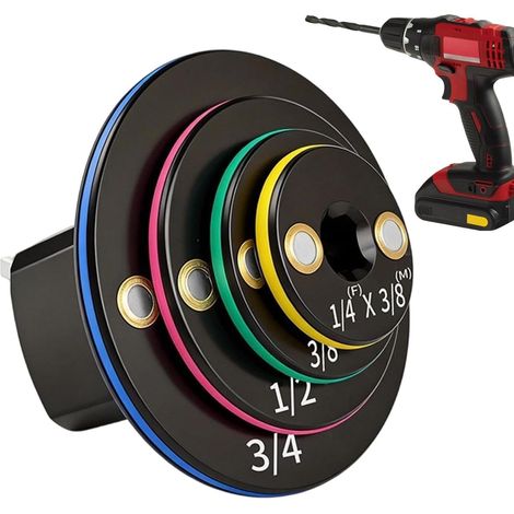 Kit adaptateur à cliquet, convertisseur magnétique, avec levier triangulaire et adaptateur pour clé à douille - pour espaces restreints, usage automobile et domestique, perceuse sans fil (1/5)