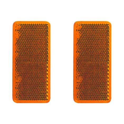 Rückstrahler Reflektor Katzenauge Selbstklebend Hänger 95x38 mm Orange / Rot