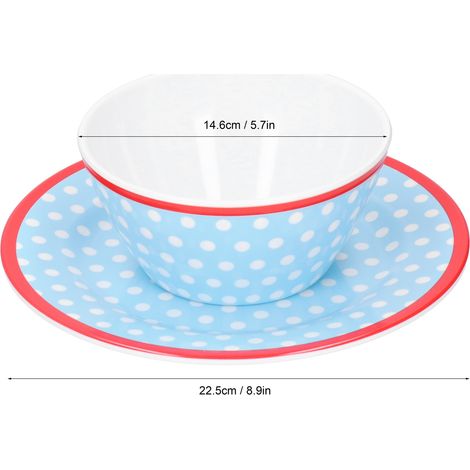 Ensemble de bols, assiettes à salade de fruits et desserts en porcelaine imitation, vaisselle de table (1/5)
