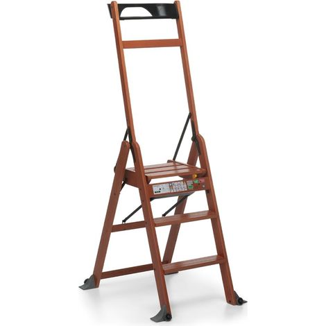 Scala Pieghevole Foppapedretti Lascala 3.0 in Legno Noce, Made in Italy (1/4)