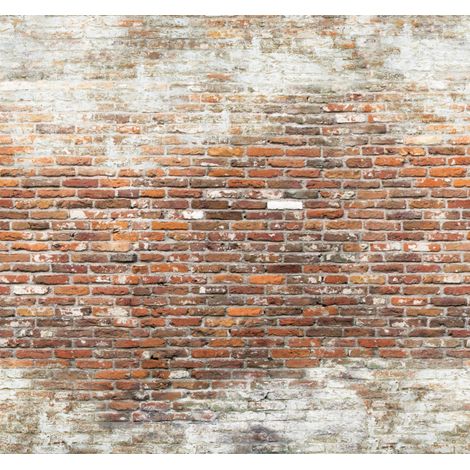 Art for the Home - Fototapete - Ziegelwand - Rot/Braun - 300x280 cm