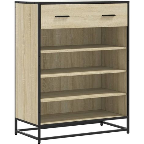 Maison Exclusive - Scarpiera Rovere Sonoma 75x38x97,5 cm Legno Multistrato Metallo