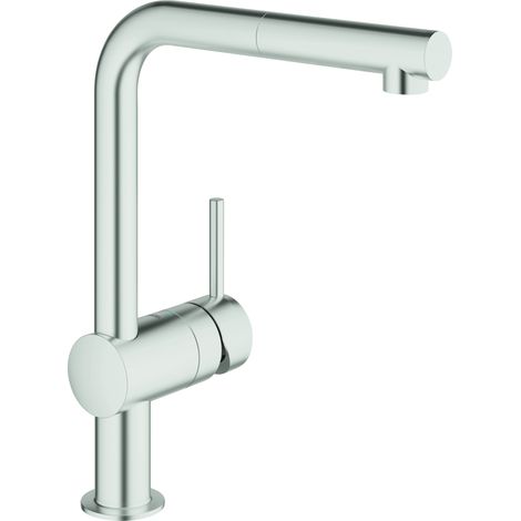 GROHE Minta Einhand-Spültischarmatur, Ausladung 223mm, L-Auslauf,