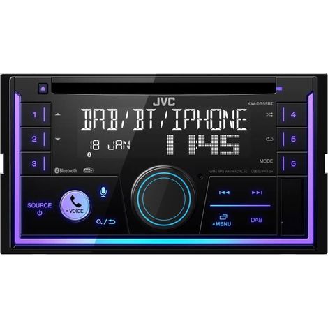 JVC KD-X482DBT Autoradio kit mains libres bluetooth, tuner DAB+ (1/4)