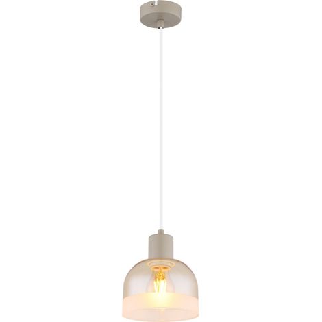 Suspension, lampe de salon, hauteur réglable, couleur sable, H 120 cm (1/5)