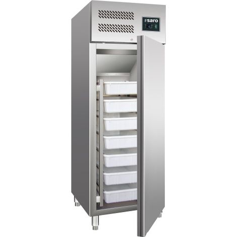 Réfrigérateur poisson inox 537L avec 7 bacs et contrôle numérique - Saro