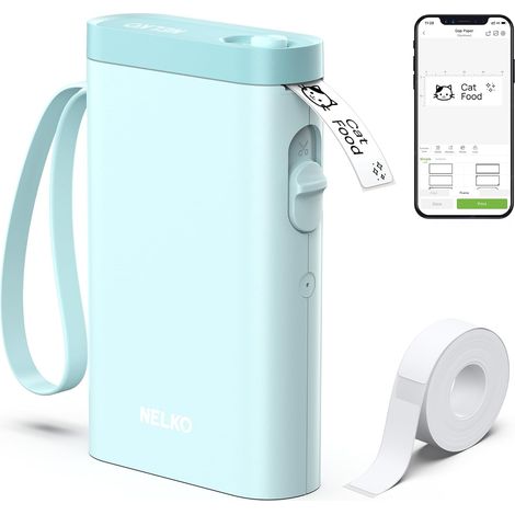 Étiqueteuse à ruban, imprimante Bluetooth portable P21, mini-étiqueteuse sans fil portable avec plusieurs modèles pour organiser le stockage, codes-barres (1/5)