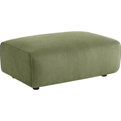 sweeek - Sitzhocker, Fußhocker mit Cordbezug für 3-Sitzer-Sofa Wallas