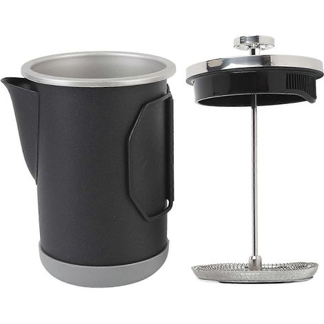 Cafetière à piston portable en acier inoxydable 304, pour café infusé à la main, théière idéale pour le camping 1 (1/4)