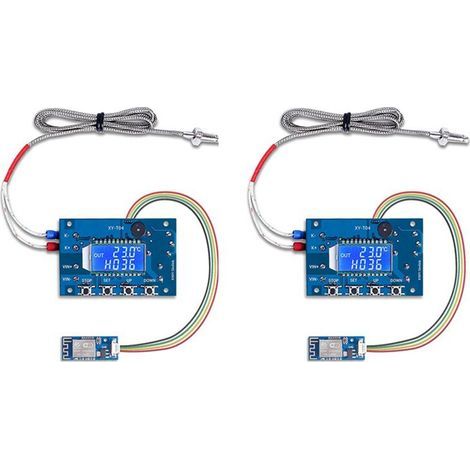 2X Contrôleur de Température Numérique 12V , Module de Contrôle de Haute Température de Contrôle D'Application WiFi -99 Celsius-999 Celsius 24V (1/5)