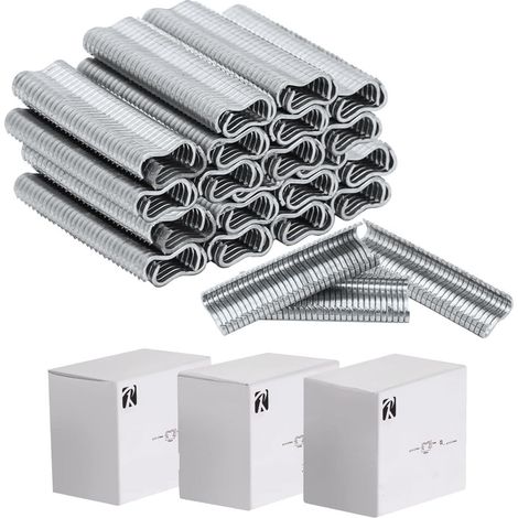 Jiajia AI, Lot de 1800 pinces de clôture anneaux pour pour jardin, terrasse et extérieur (1/4)