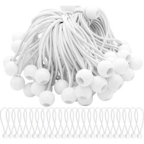 Lot de 50 tendeurs à Boucle Longue Tendeur Elastique pour chapiteaux, tentes, bannières et bâches (1/4)