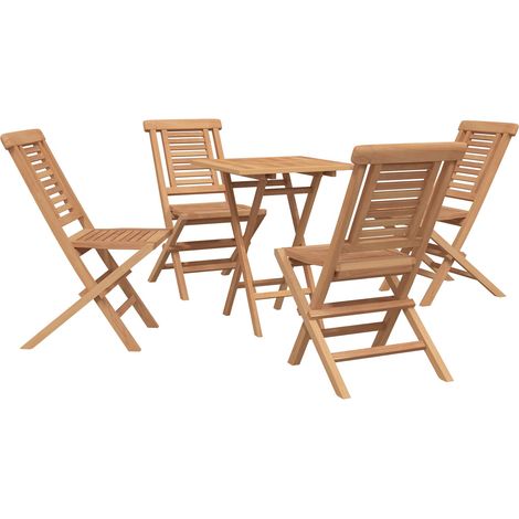 Conjunto de Jardín 3 uds. Marrón Madera de teca maciza vidaXL (1/5)