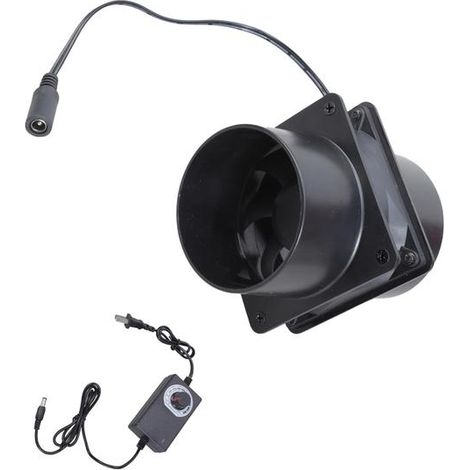 Ventilateur en ligne 12 V, 80 mm, vitesse réglable pour le contrôle de la qualité de l'air (1/5)