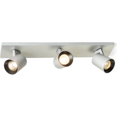 Faretto KENNY III plafoniera/applique alluminio pettinato/nero 230V GU10 3x35W