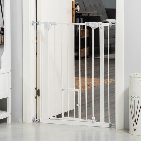 Barrera de seguridad extensible sin taladro 74-80 cm, cierre automático DESVIAE (1/5)