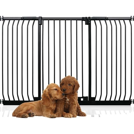 Bettacare Extra Tall Elite Dog Gate, 170cm - 179cm, Matt Black, Extra Tall 96.8cm in Height, Pressure Fit Pet Gate