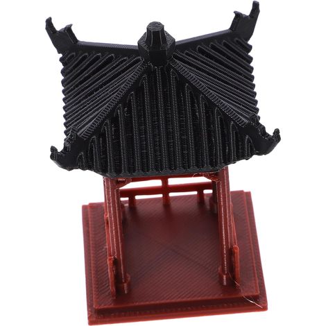 Miniature Pavilion Ornament for Bonsai and Micro Landscape Lightweight Plastic Sculpture for Indoor Outdoor Decoration Moss Succulent Aquarium Garden (1/5)