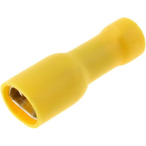 Faston Femelle 6,3mm isolée Jaune St-010/a-jaune