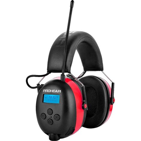 Gehörschutz Radio Kopfhörer Mikrofon SNR31dB Rot Dab+ Fm Bt-rot (1/5)