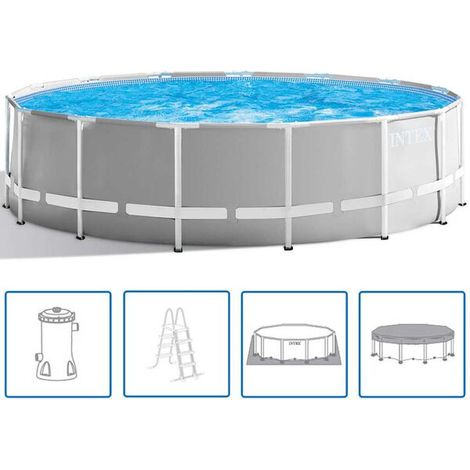 Cadre prismatique pour piscine Intex 457 x 122 cm 26726GN (1/5)