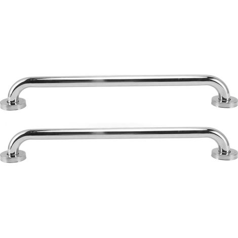 Lot de 2 barres d'appui épaisses en acier inoxydable 304 pour salle de bain, antidérapantes et adaptées aux personnes handicapées, pour la maison, l'école ou le bureau. (1/5)