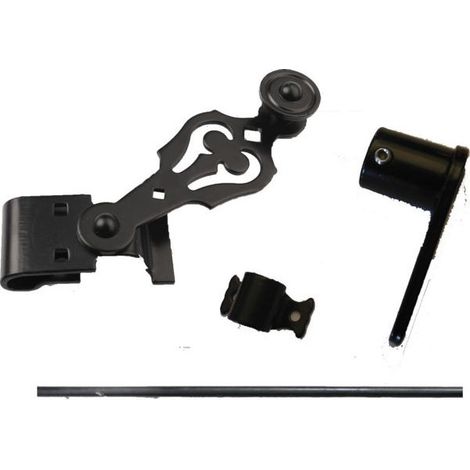 Espagnolette Ronde Noire 1.6m Verrouillage Sécurisé Et Esthétique - Lowepro
