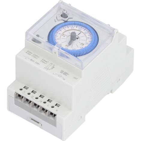 Mechanischer 24-Stunden-Zeitschalter mit Netzteil für DIN-Schiene SUL 181d 110-230 V (1/5)