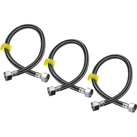 Raccord de tuyau d'alimentation robinet 3 pièces Sourcing Map, G1/2 femelle x 50,8 cm (20 pouces)
