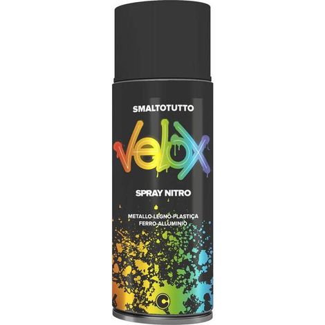 6 x VELOX SPRAY NITRO NERO LUCIDO N.124