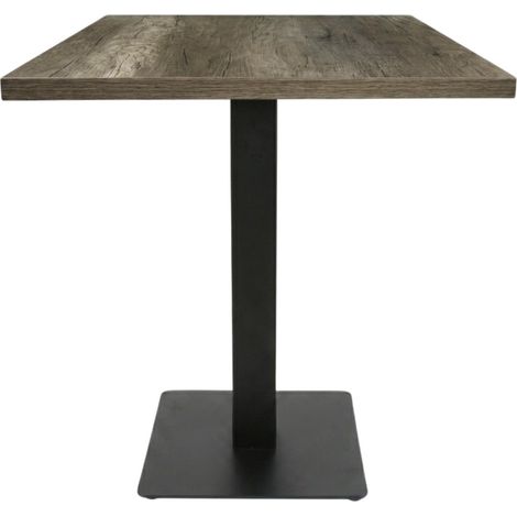Table intérieure HALIFAX 70x70 cm avec le pied IRON black plat