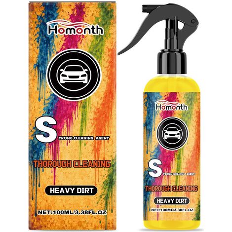 Heavy-duty car cleaner, effective for cleaning car dirt and water stains, especially oil stains, suitable for various materials -- 100ml (1/5)